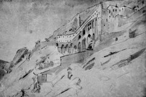 922 - Subiaco, il monastero di San Benedetto (1829)